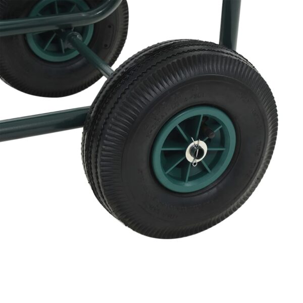 vidaXL Garden Hose Trolley with 1/2" Hose Connector 246.1' Steel - Image 9