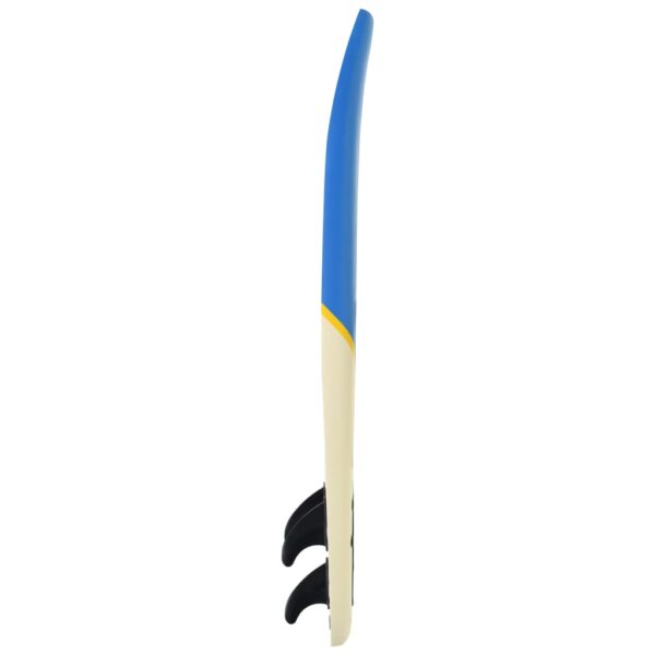 vidaXL Surfboard 66.9" Blue and Cream - Image 4