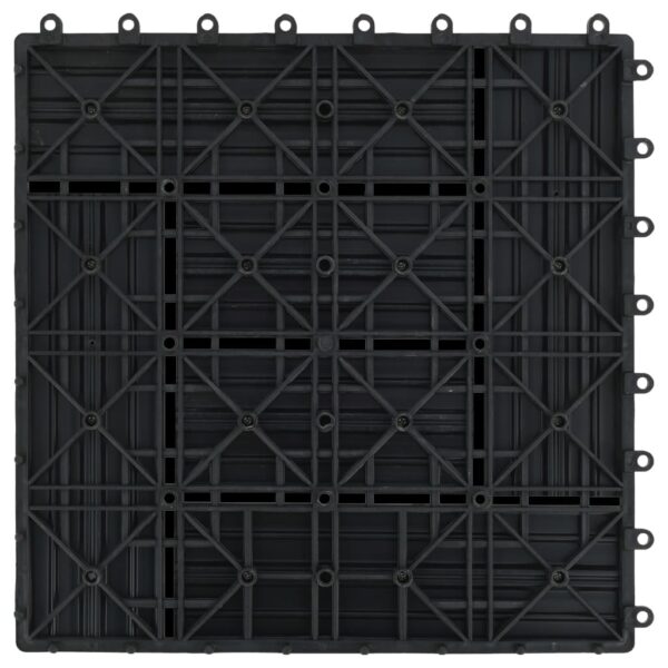 vidaXL 11 pcs Decking Tiles WPC 11.8"x11.8" 1 sqm Black - Image 6