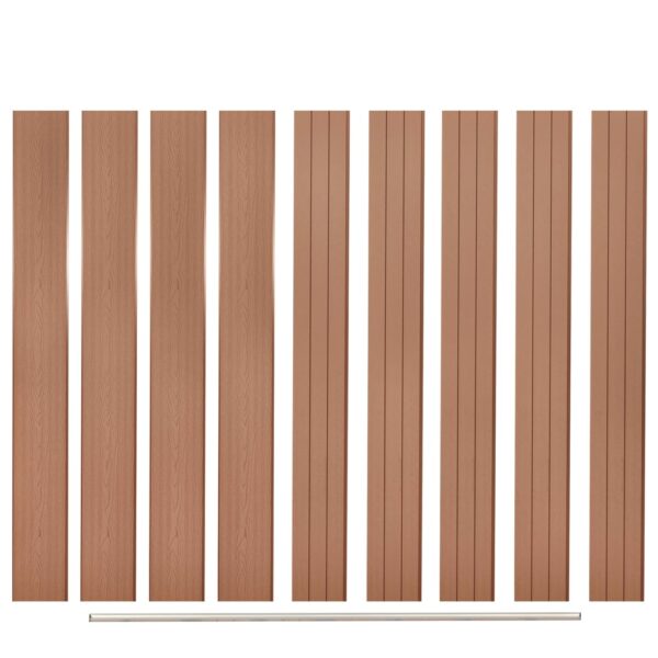 vidaXL Replacement Fence Boards 9 pcs WPC 66.9" Brown