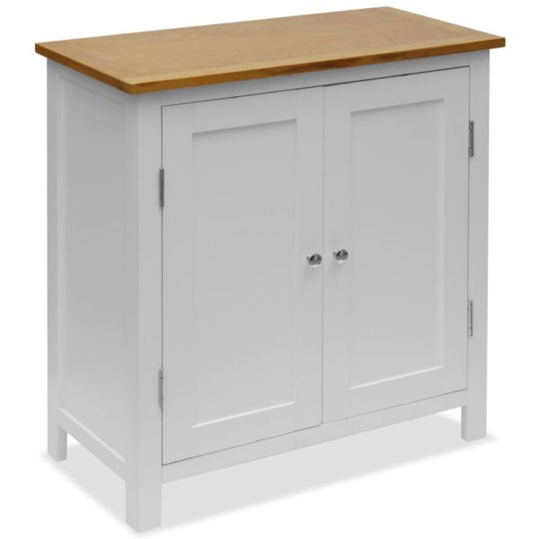 vidaXL Cupboard 27.6"x13.8"x29.5" Solid Oak Wood