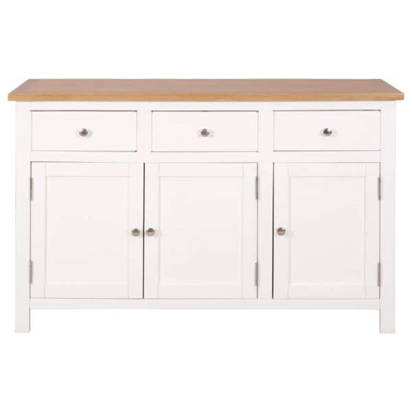 vidaXL Sideboard 43.3"x13.2"x27.6" Solid Oak Wood - Image 3