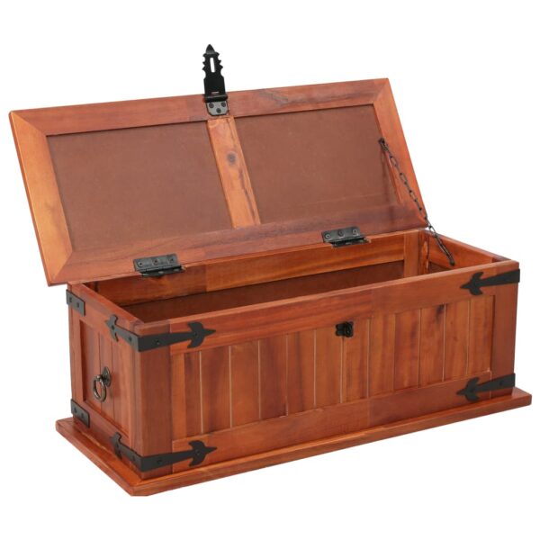 vidaXL Storage Chest 23.6"x9.8"x8.7" Solid Acacia Wood - Image 4