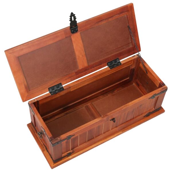 vidaXL Storage Chest 23.6"x9.8"x8.7" Solid Acacia Wood - Image 5