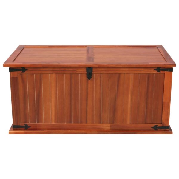 vidaXL Storage Chest 31.1"x13.4"x12.6" Solid Acacia Wood - Image 2