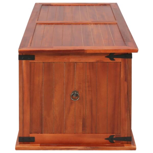 vidaXL Storage Chest 31.1"x13.4"x12.6" Solid Acacia Wood - Image 4