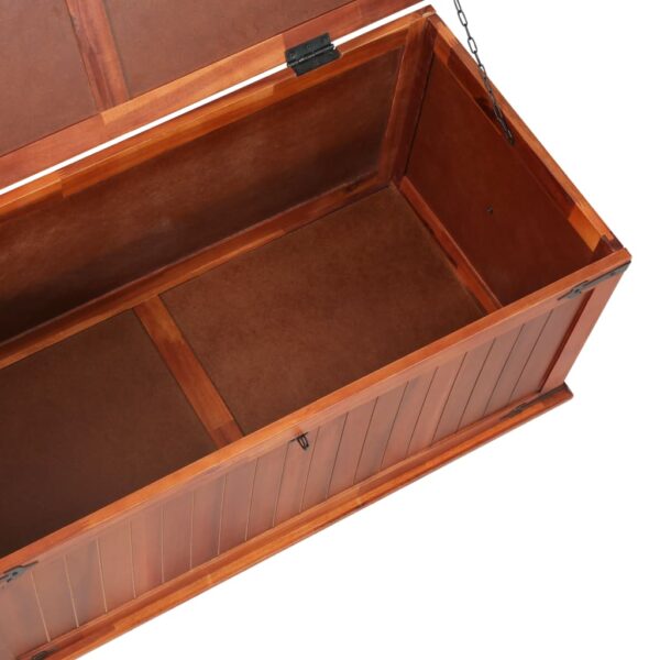 vidaXL Storage Chest 31.1"x13.4"x12.6" Solid Acacia Wood - Image 6