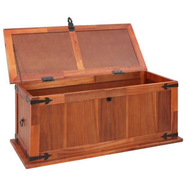 vidaXL Storage Chest 35.4"x17.7"x15.7" Solid Acacia Wood - Image 4