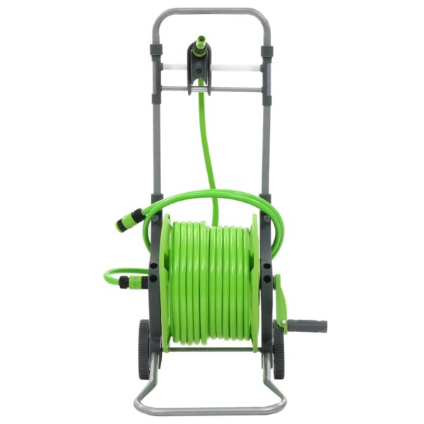 vidaXL Water Hose Reel with Wheels 174.6'+6.6' - Image 3