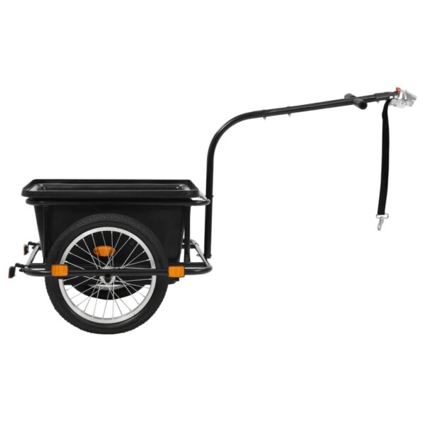 vidaXL Bike Trailer Black 13.2 gal - Image 2