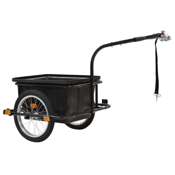 vidaXL Bike Trailer Black 13.2 gal - Image 3