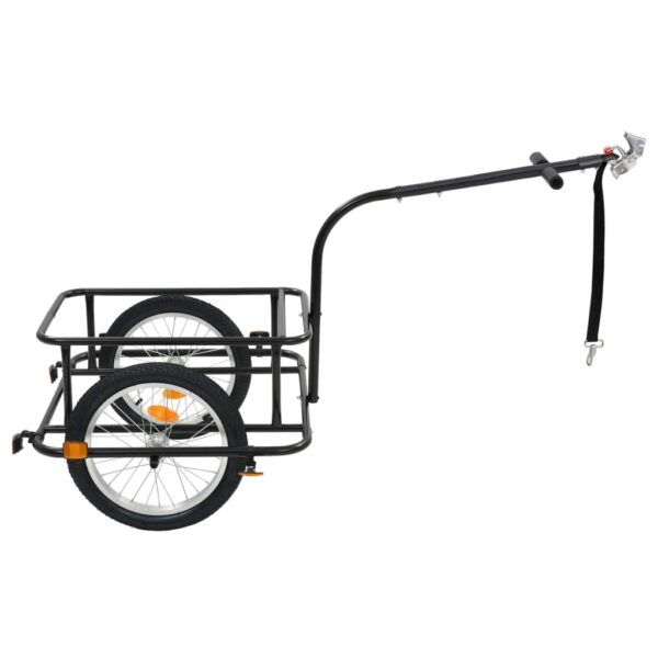 vidaXL Bike Trailer Black 13.2 gal - Image 4