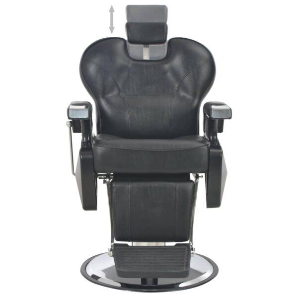 vidaXL Barber Chair Black 28.3"x26.8"x38.6" Faux Leather - Image 2