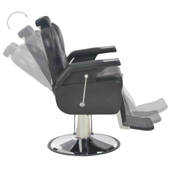 vidaXL Barber Chair Black 28.3"x26.8"x38.6" Faux Leather - Image 6