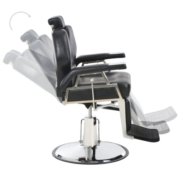 vidaXL Barber Chair Black 28.3"x26.8"x38.6" Faux Leather - Image 6