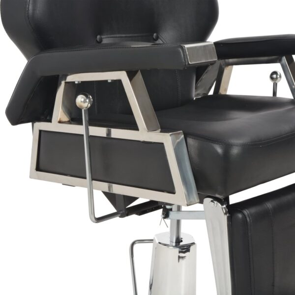 vidaXL Barber Chair Black 28.3"x26.8"x38.6" Faux Leather - Image 8