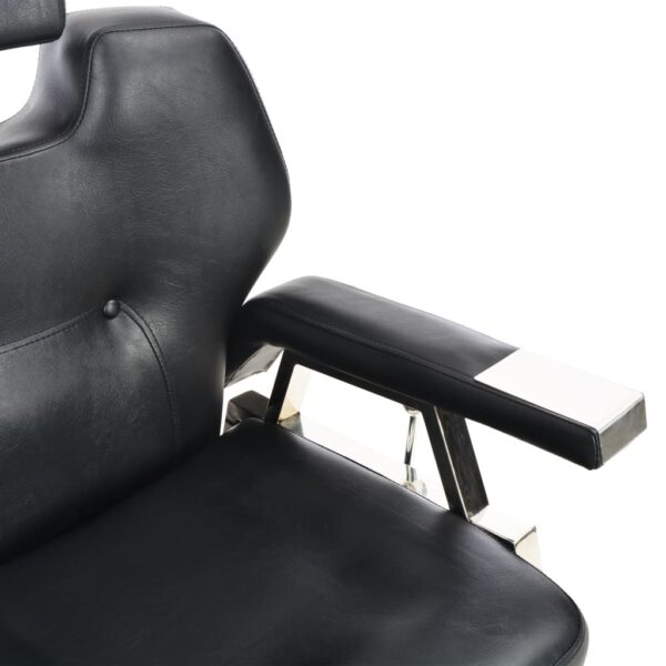 vidaXL Barber Chair Black 28.3"x26.8"x38.6" Faux Leather - Image 10