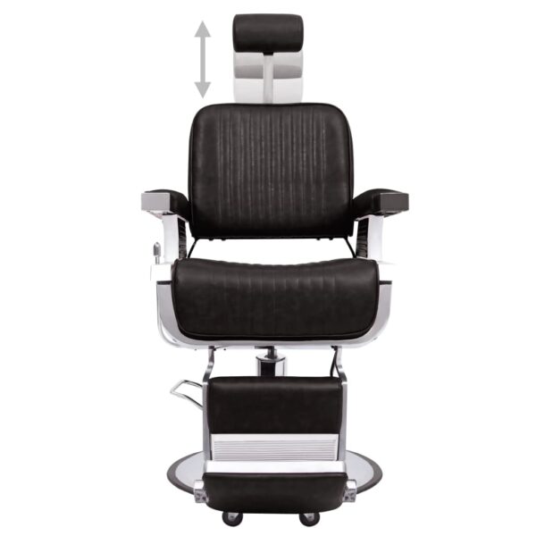 vidaXL Barber Chair Black 26.8"x27.2"x45.7" Faux Leather - Image 2