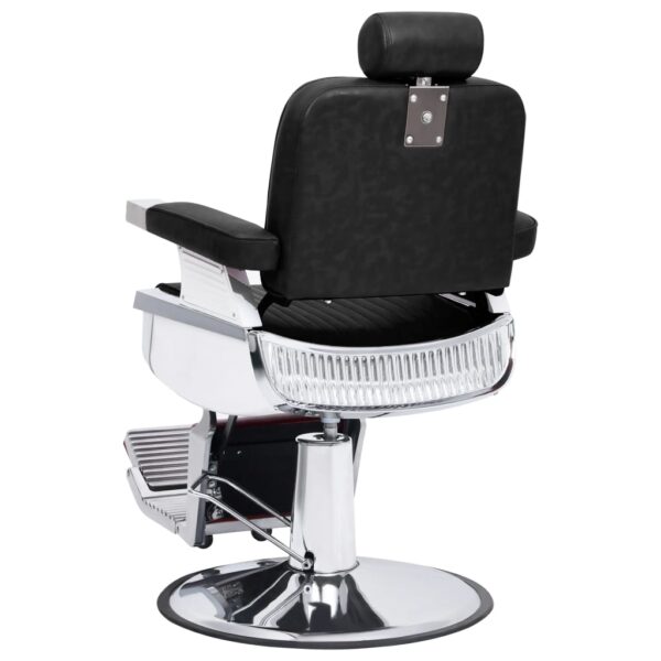 vidaXL Barber Chair Black 26.8"x27.2"x45.7" Faux Leather - Image 3