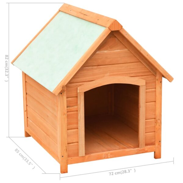 vidaXL Dog House Solid Pine & Fir Wood 28.3"x33.5"x32.3" - Image 8