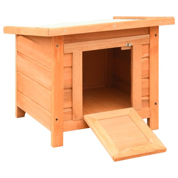 vidaXL Cat House Solid Pine & Fir Wood 19.7"x18.1"x17.1" - Image 4