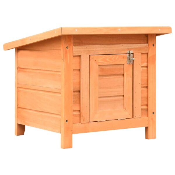 vidaXL Cat House Solid Pine & Fir Wood 19.7"x18.1"x17.1" - Image 5