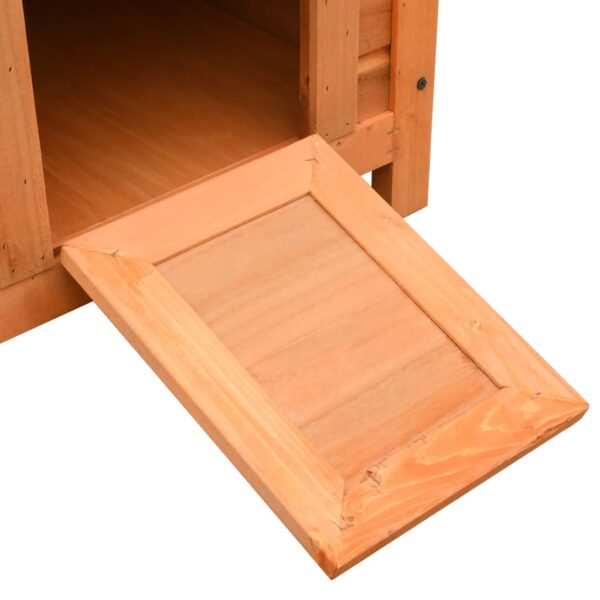 vidaXL Cat House Solid Pine & Fir Wood 19.7"x18.1"x17.1" - Image 10