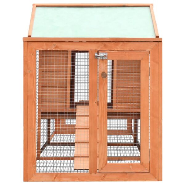 vidaXL Rabbit Hutch Solid Pine & Fir Wood 122"x27.6"x34.3" - Image 6