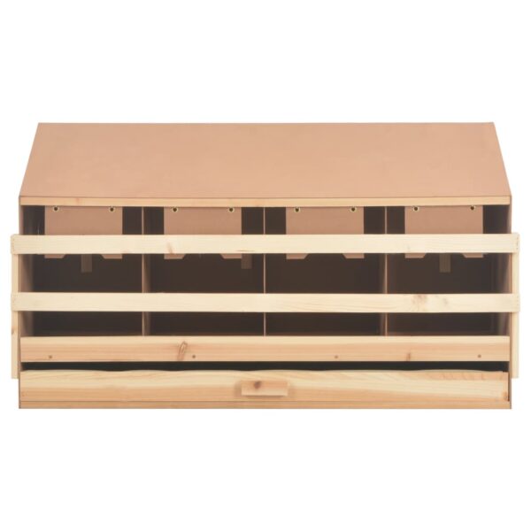 vidaXL Chicken Laying Nest 4 Compartments 41.7"x15.7"x23.2" Solid Pine Wood - Image 5