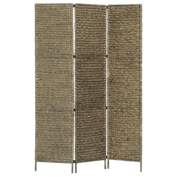 vidaXL 3-Panel Room Divider Brown 45.7"x63"  Water Hyacinth