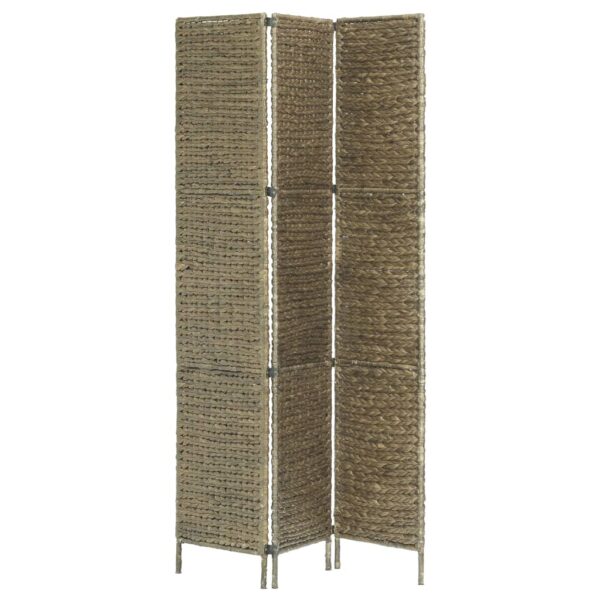 vidaXL 3-Panel Room Divider Brown 45.7"x63"  Water Hyacinth - Image 3