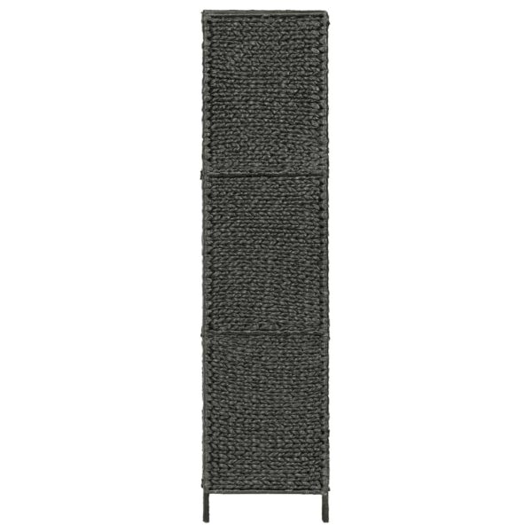 vidaXL 5-Panel Room Divider Black 76"x63" Water Hyacinth - Image 4