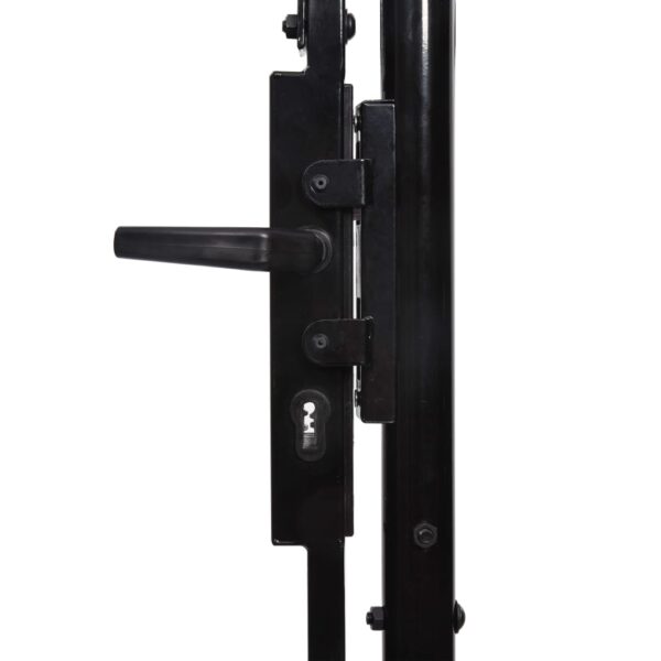 vidaXL Double Door Fence Gate with Spear Top 157.5"x59.1" - Image 4