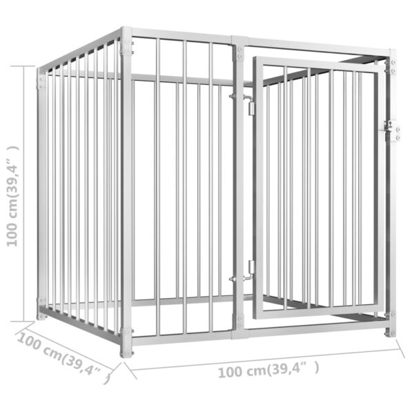 vidaXL Outdoor Dog Kennel 39.4"x39.4"x39.4" - Image 6