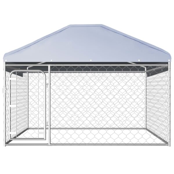 vidaXL Outdoor Dog Kennel with Roof 78.7"x78.7"x53.1" - Image 2