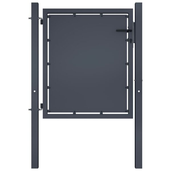 vidaXL Garden Gate Steel 39.4"x39.4" Anthracite