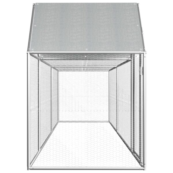 vidaXL Chicken Coop 16.4'x3.3'x4.9' Galvanized Steel - Image 3