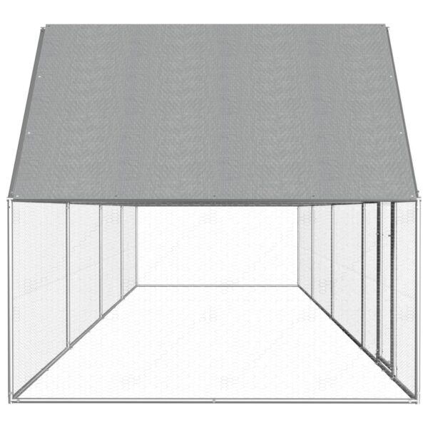 vidaXL Chicken Coop 26.2'x6.6'x6.6' Galvanized Steel - Image 3