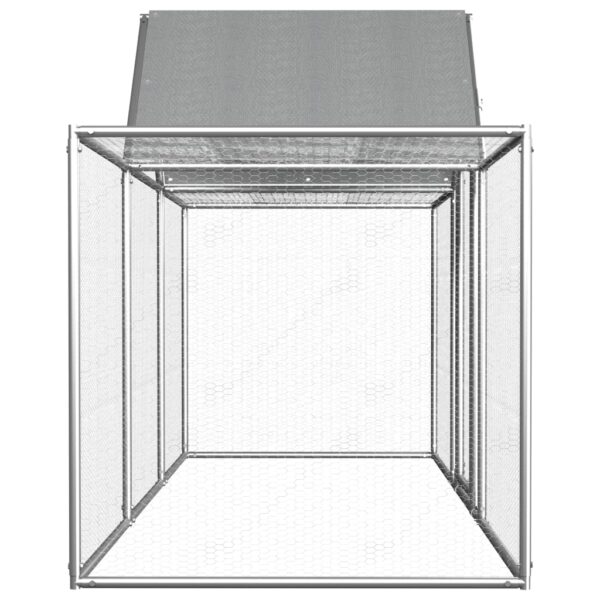 vidaXL Chicken Coop 9.8'x3.3'x4.9' Galvanized Steel - Image 3