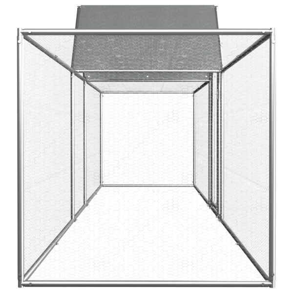 vidaXL Chicken Coop 16.4'x3.3'x4.9' Galvanized Steel - Image 3