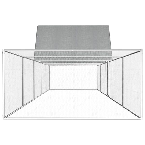 vidaXL Chicken Coop 32.8'x6.6'x6.6' Galvanized Steel - Image 3