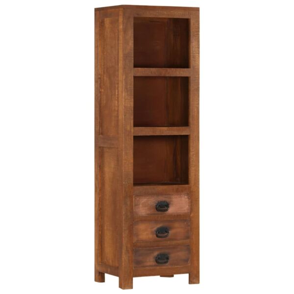 vidaXL Highboard with 3 Drawers 15.7"x11.8"x51.2" Solid Mango Wood