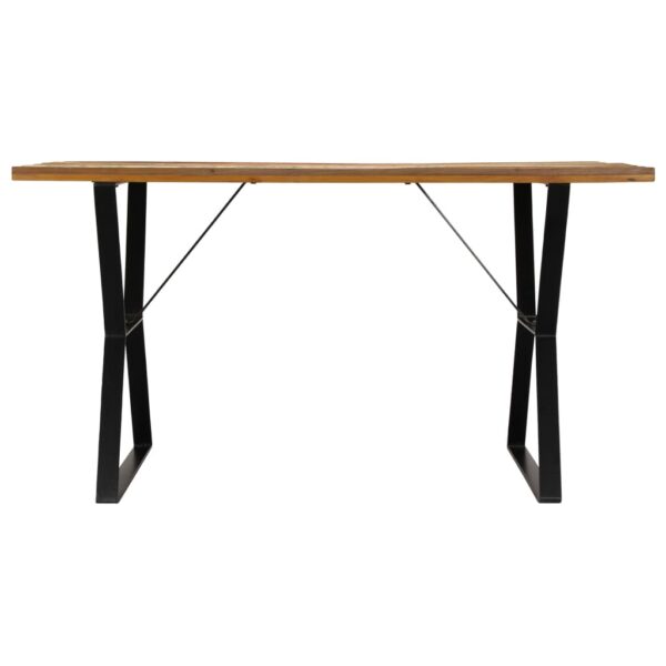 vidaXL Dining Table 55.1"x31.5"x29.9" Solid Reclaimed Wood - Image 2