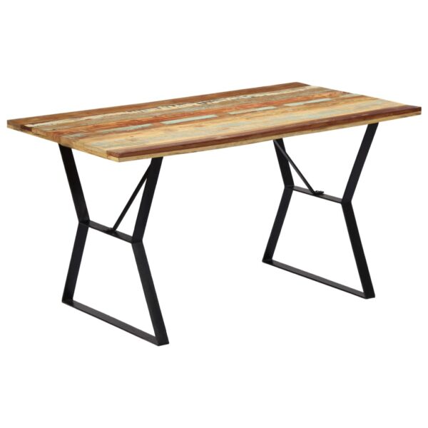 vidaXL Dining Table 55.1"x31.5"x29.9" Solid Reclaimed Wood - Image 11