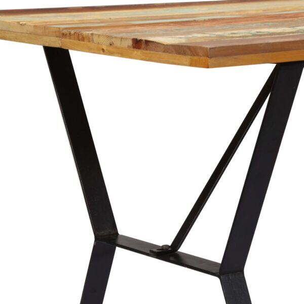 vidaXL Dining Table 55.1"x31.5"x29.9" Solid Reclaimed Wood - Image 4