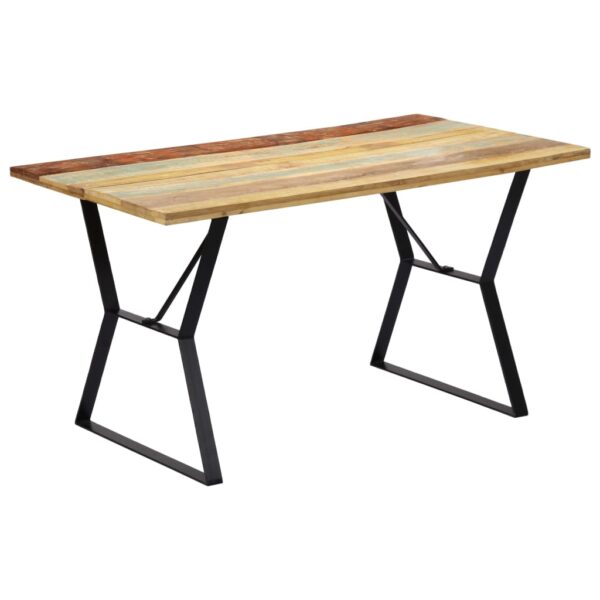 vidaXL Dining Table 55.1"x31.5"x29.9" Solid Reclaimed Wood - Image 8