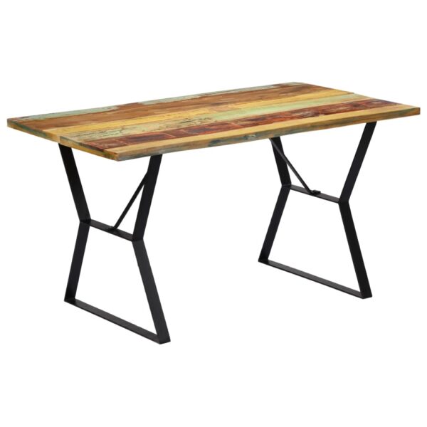 vidaXL Dining Table 55.1"x31.5"x29.9" Solid Reclaimed Wood - Image 9