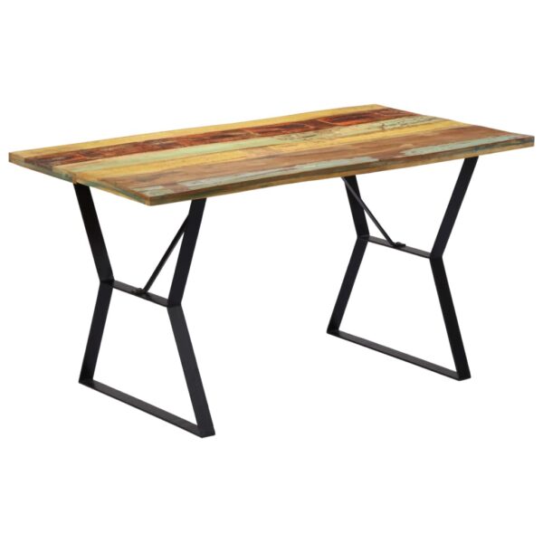 vidaXL Dining Table 55.1"x31.5"x29.9" Solid Reclaimed Wood - Image 10