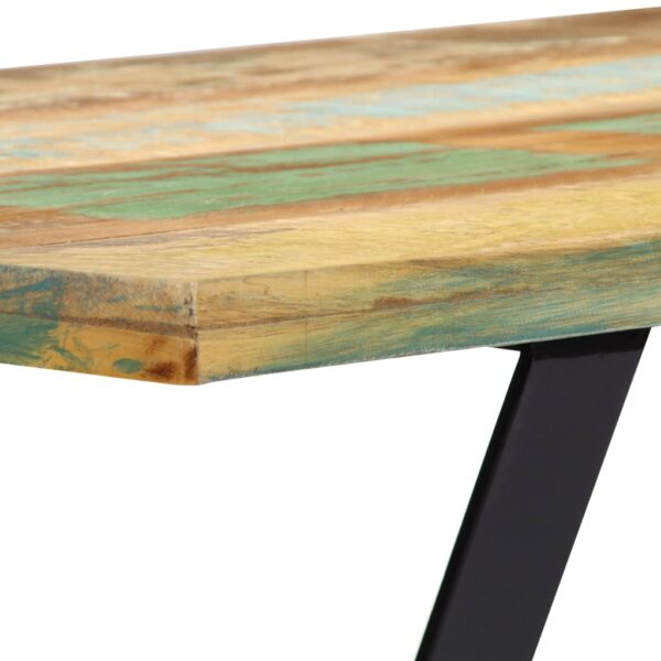 vidaXL Dining Table 47.2"x23.6"x29.9" Solid Reclaimed Wood - Image 6