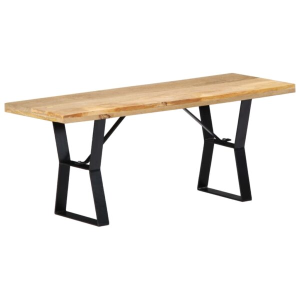 vidaXL Bench 43.3" Solid Mango Wood - Image 9